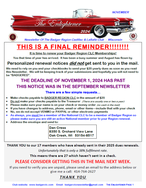 November 2024 Enlightener Newsletter